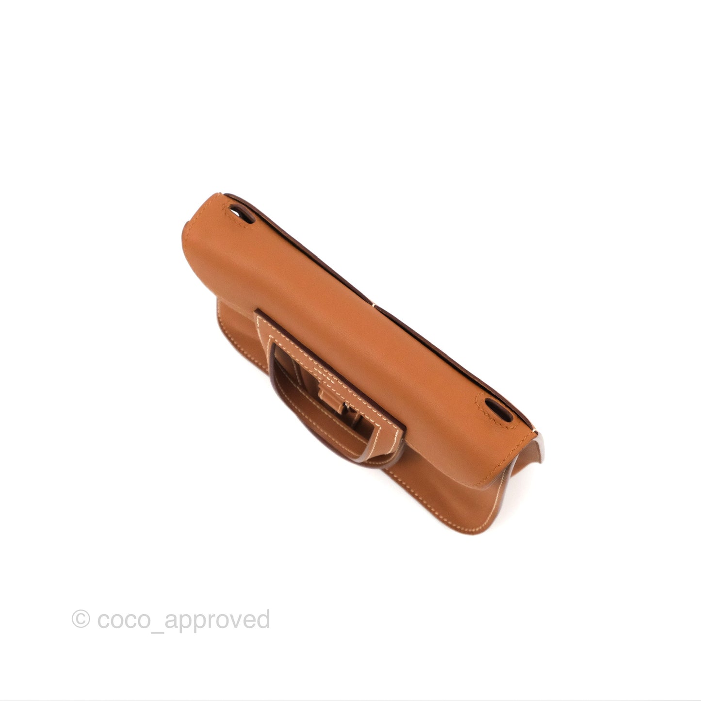 Hermès Mini Halzan Gold Evercolour Palladium Hardware