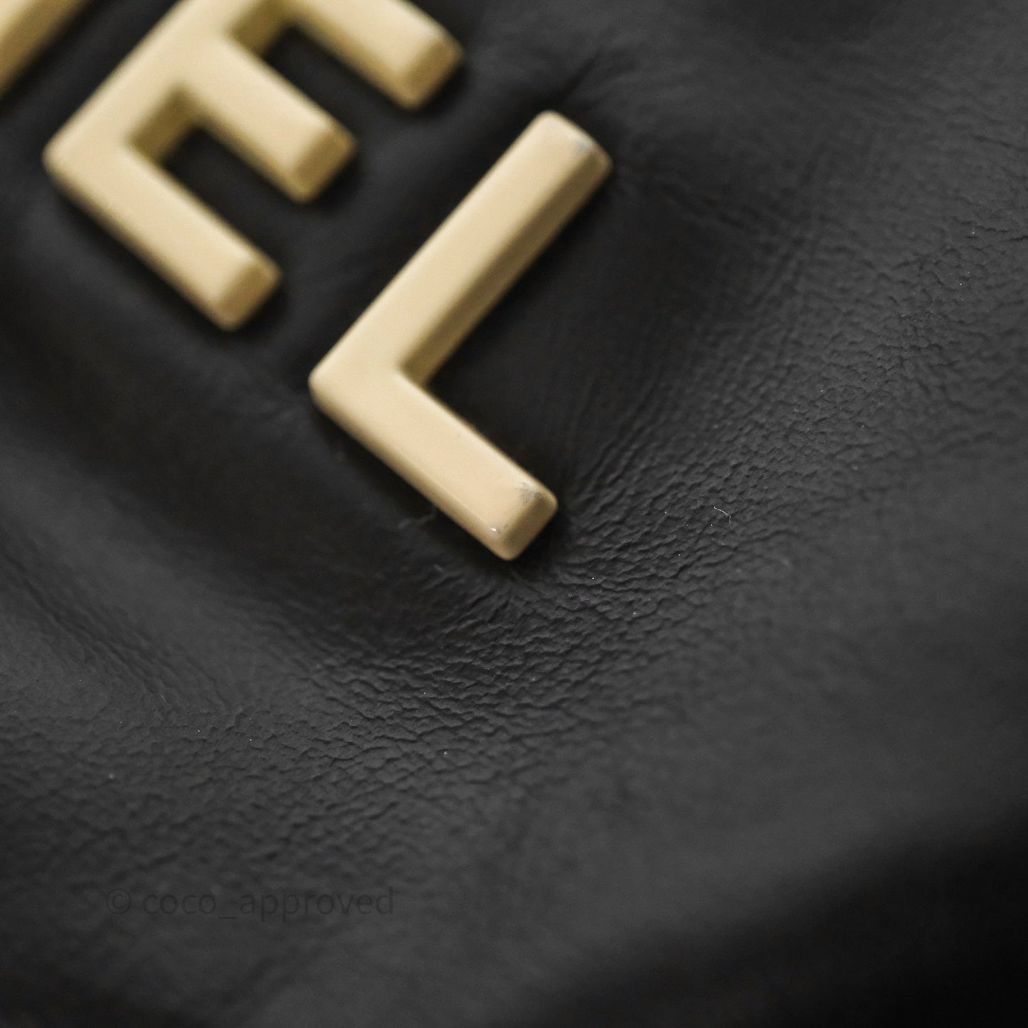 Chanel 22 Medium Black Crumpled Calfskin Aged Gold Hardware