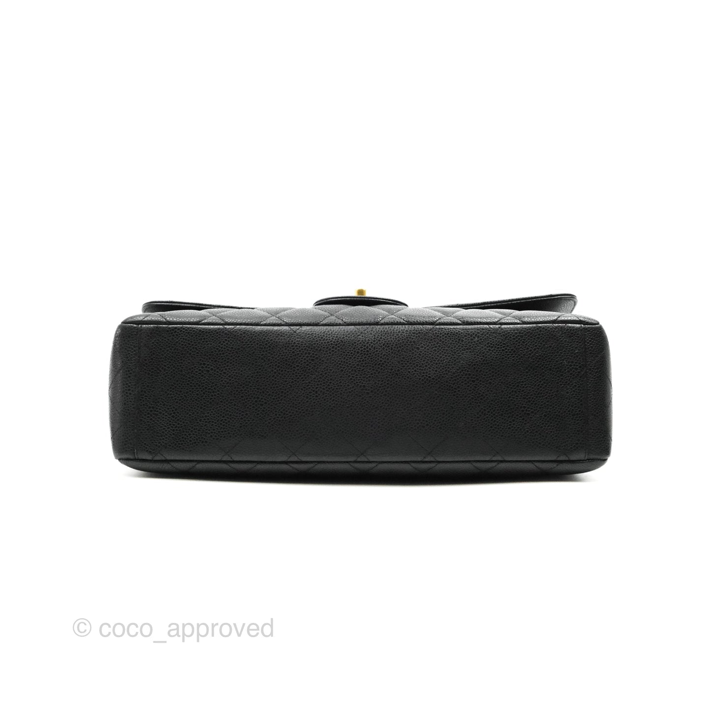 Chanel Quilted Single Flap Maxi Black Caviar Gold Hardware