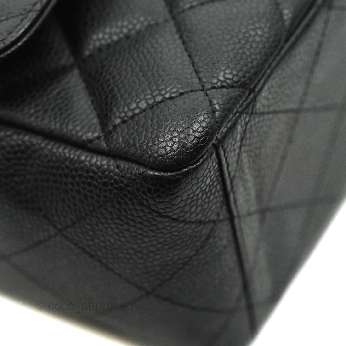 Chanel Quilted Single Flap Maxi Black Caviar Gold Hardware