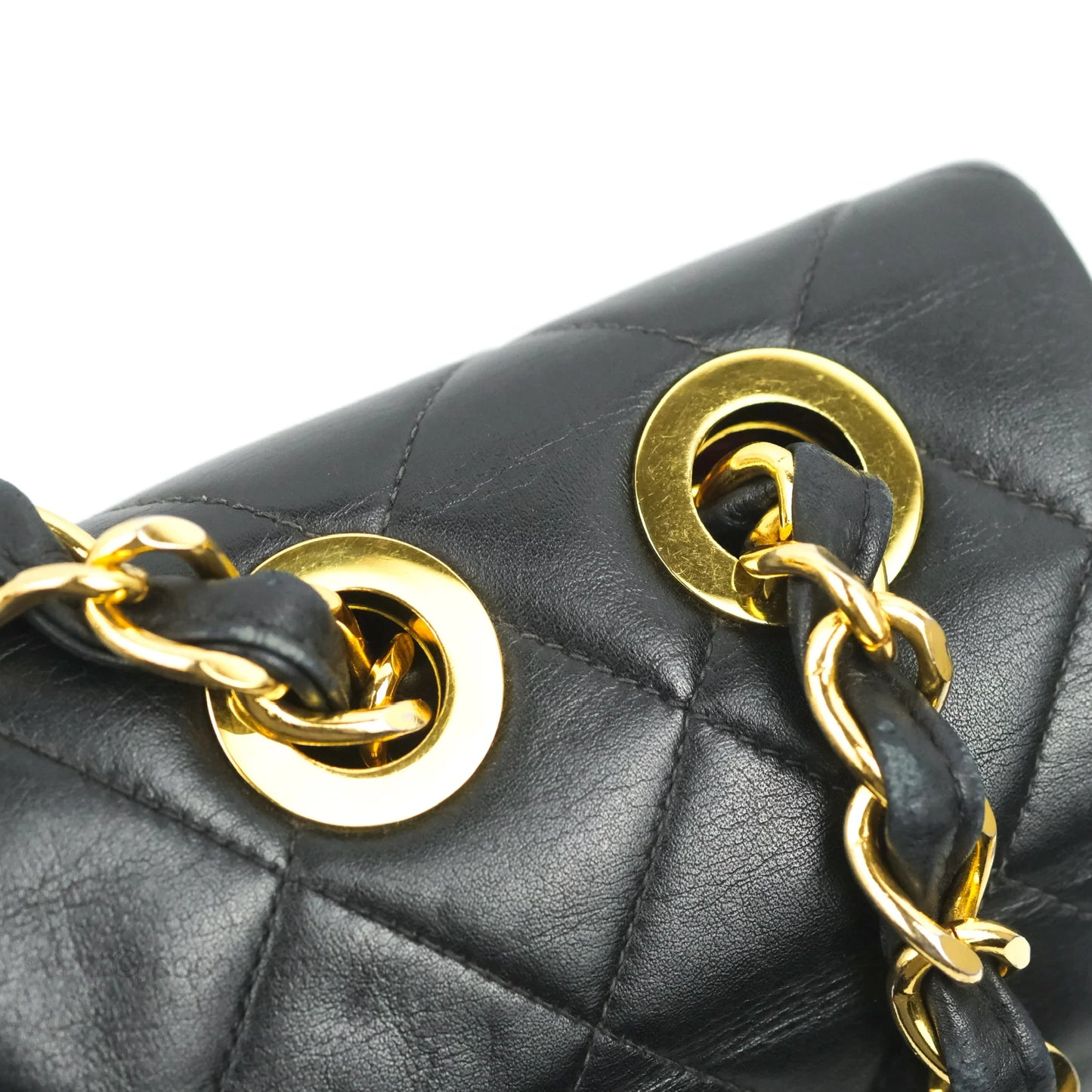 Chanel Vintage XL Jumbo Single Flap Black Lambskin 24K Gold Hardware