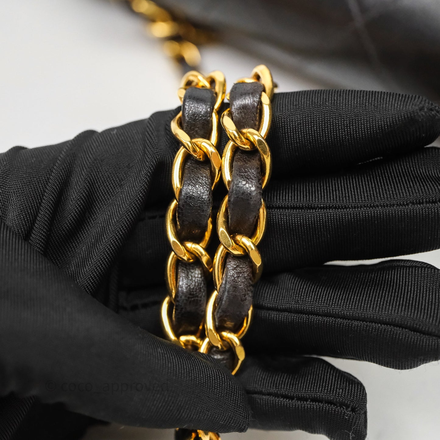 Chanel Classic M/L Medium Flap Quilted Black Caviar Gold Hardware