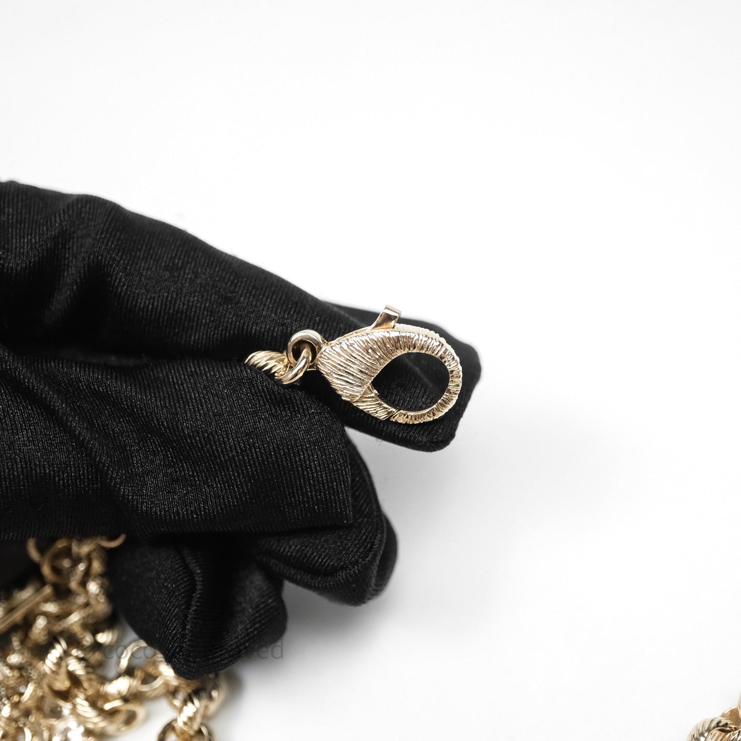 Chanel Crystals Logo Chain Belt Gold Tone 19S