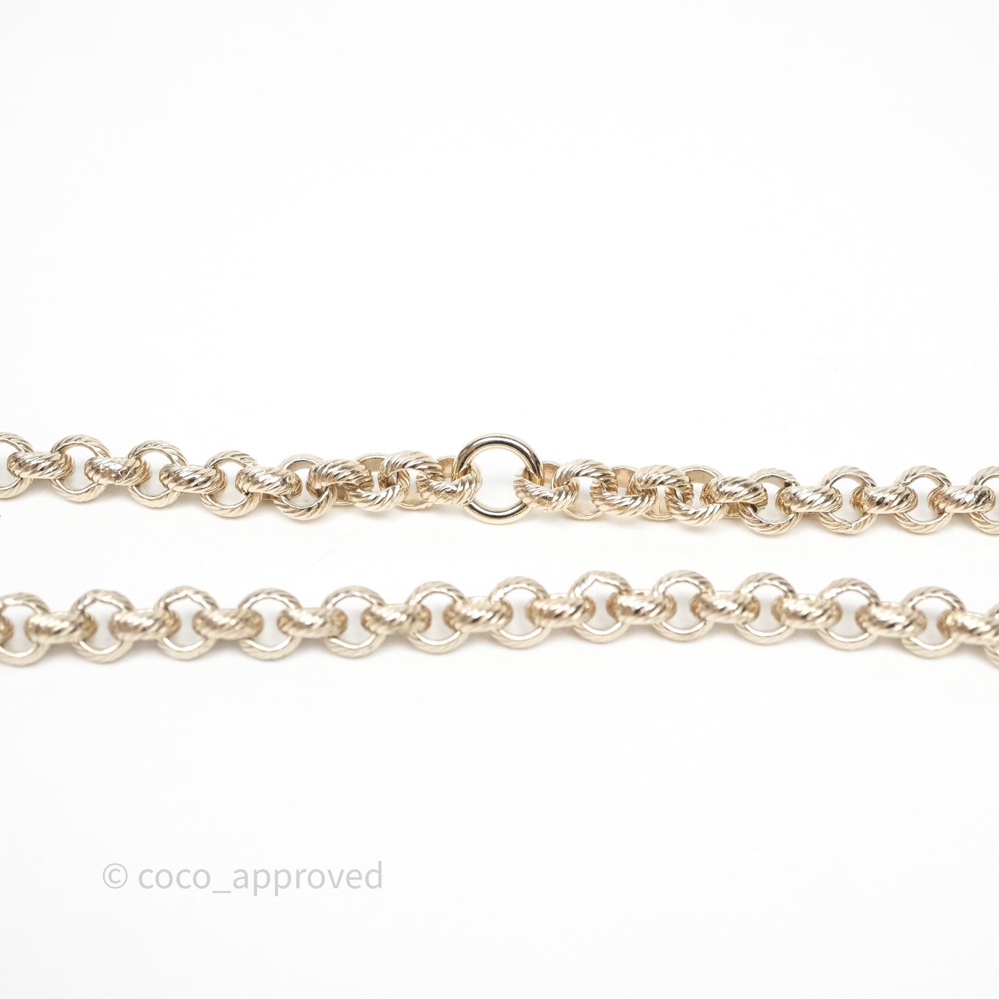 Chanel Crystals Logo Chain Belt Gold Tone 19S