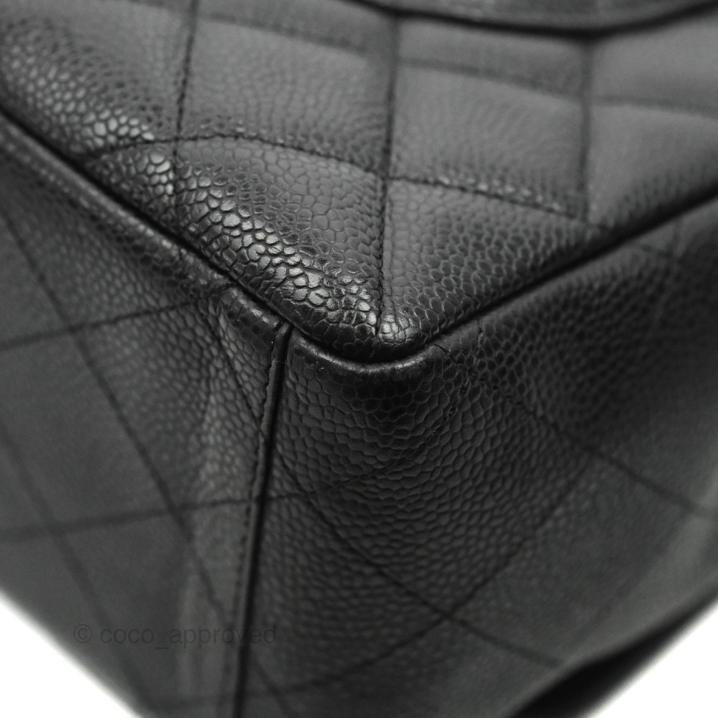 Chanel Quilted Single Flap Maxi Black Caviar Gold Hardware