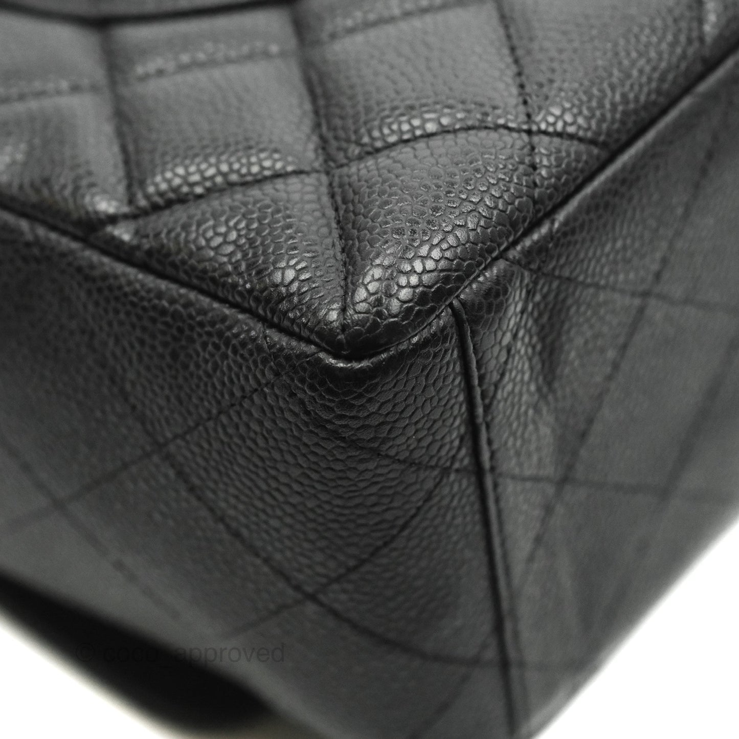 Chanel Quilted Single Flap Maxi Black Caviar Gold Hardware