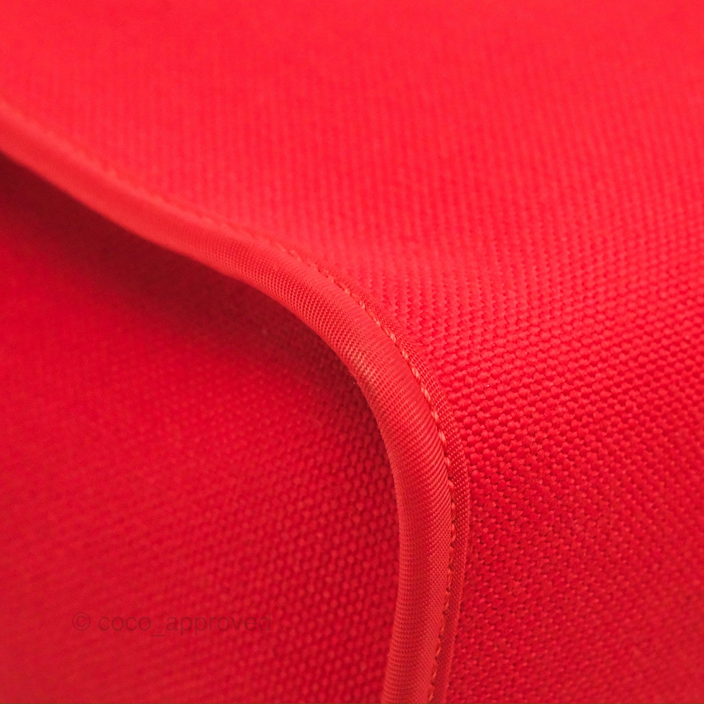 Hermès Herbag Zip 31 Retourne Red/Natural Canvas Palladium Hardware
