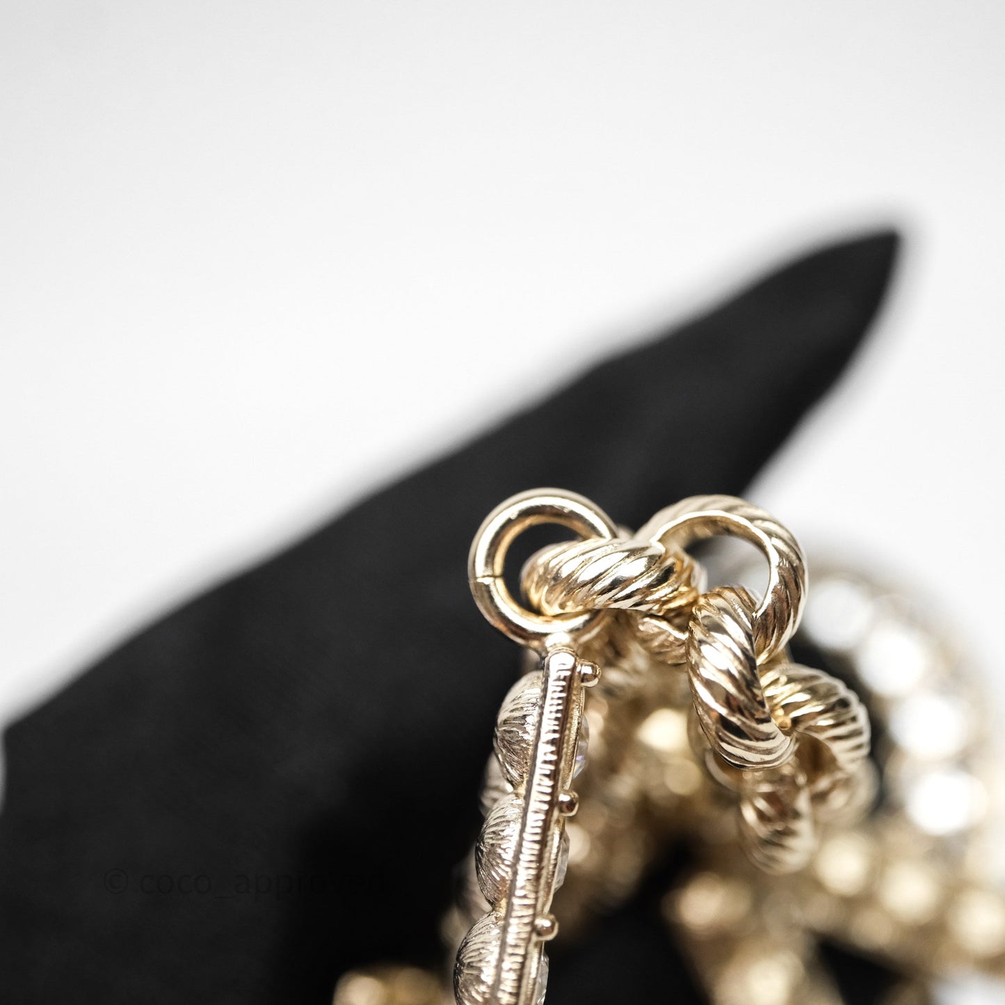 Chanel Crystals Logo Chain Belt Gold Tone 19S