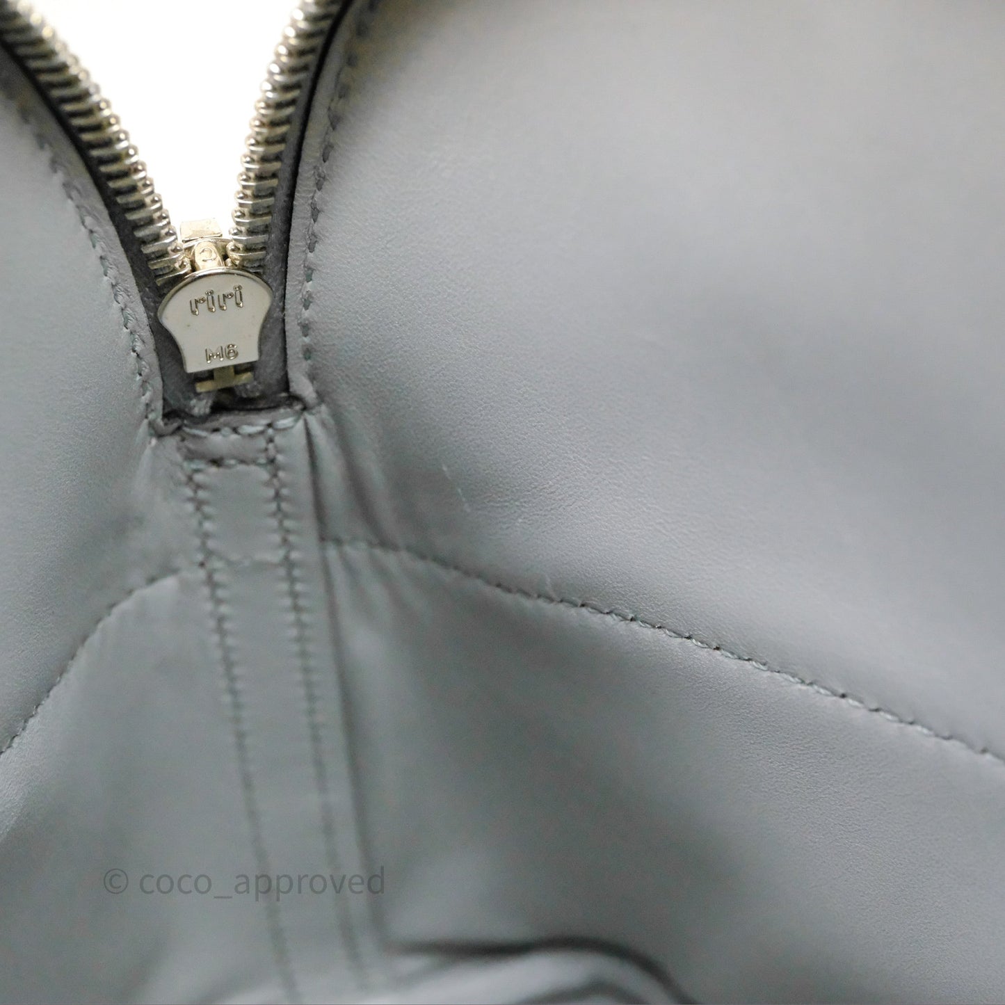 Hermès Bolide 27 Bleu Glacier 8U Epsom Palladium Hardware