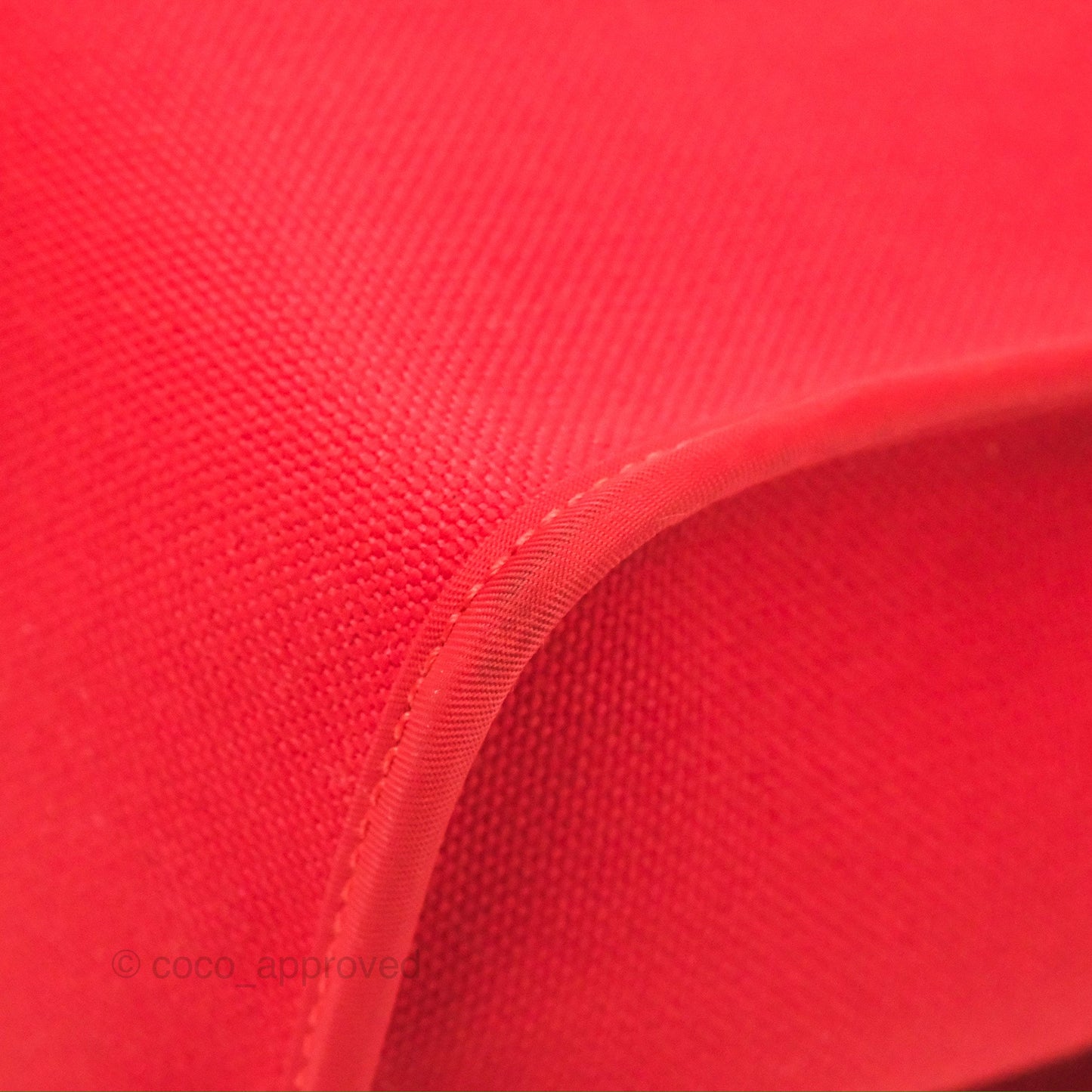 Hermès Herbag Zip 31 Retourne Red/Natural Canvas Palladium Hardware