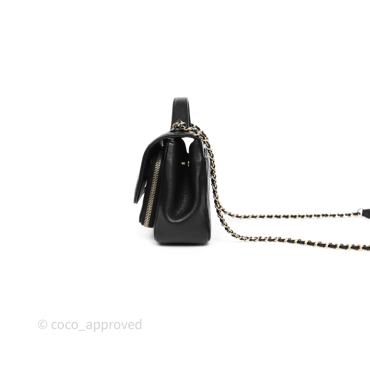 Chanel Quilted Small Business Affinity Flap Black Caviar Gold Hardware