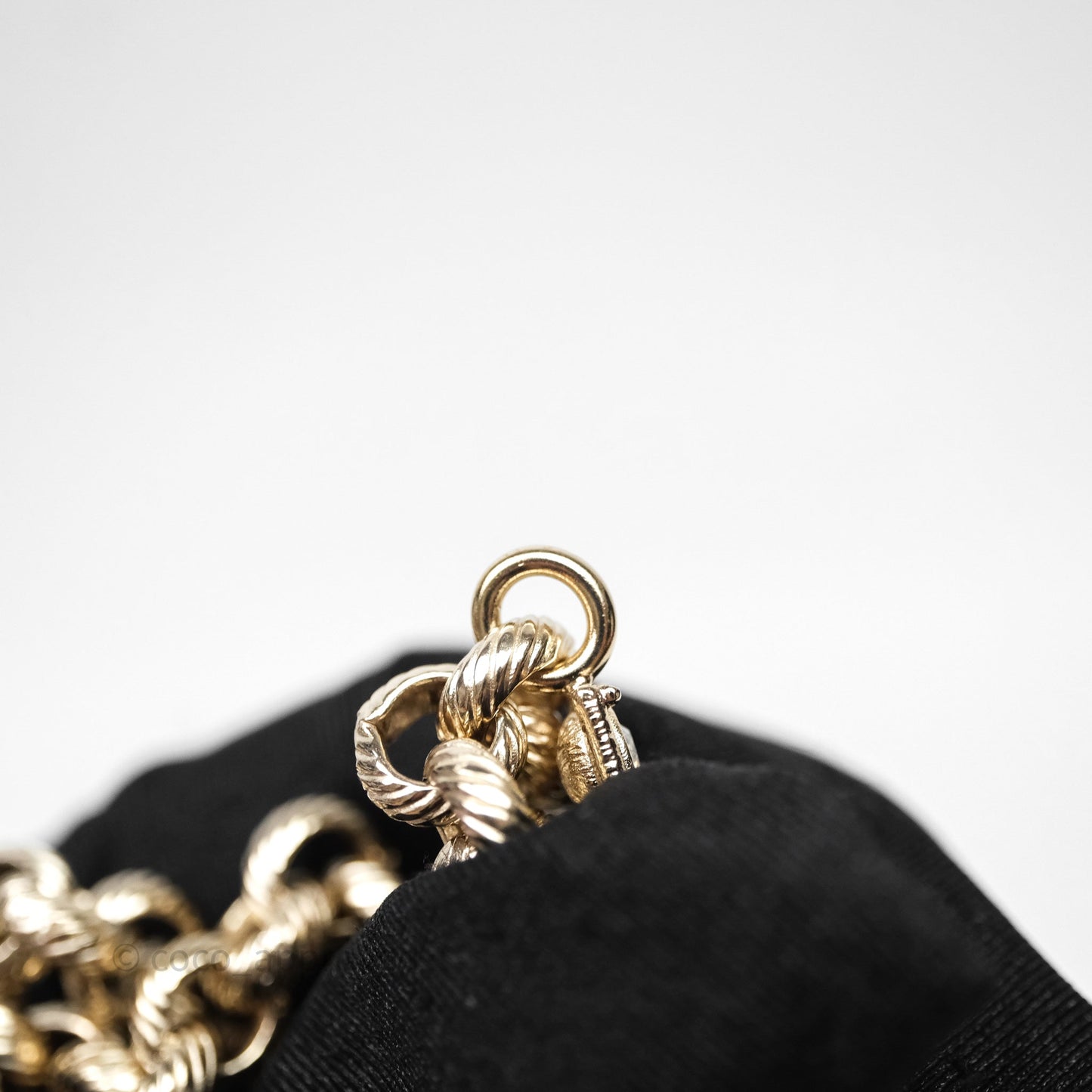 Chanel Crystals Logo Chain Belt Gold Tone 19S