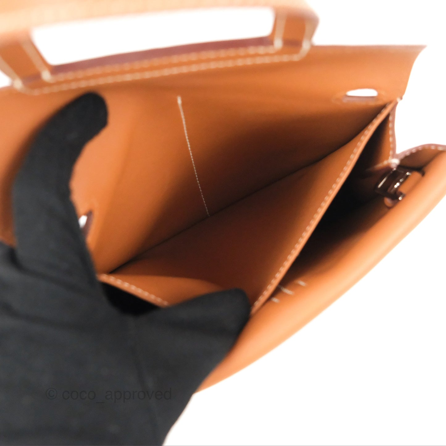 Hermès Mini Halzan Gold Evercolour Palladium Hardware