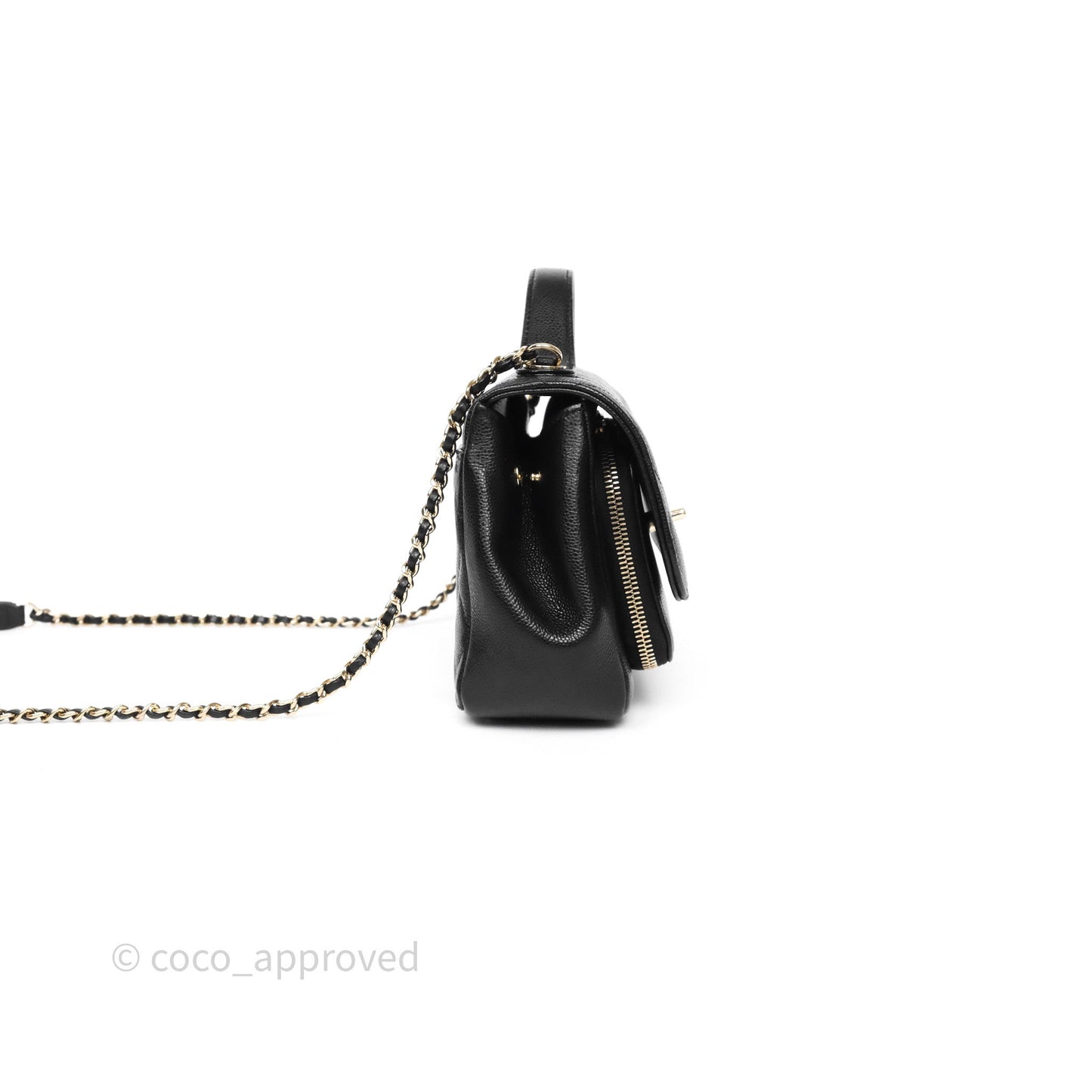 Chanel Quilted Small Business Affinity Flap Black Caviar Gold Hardware