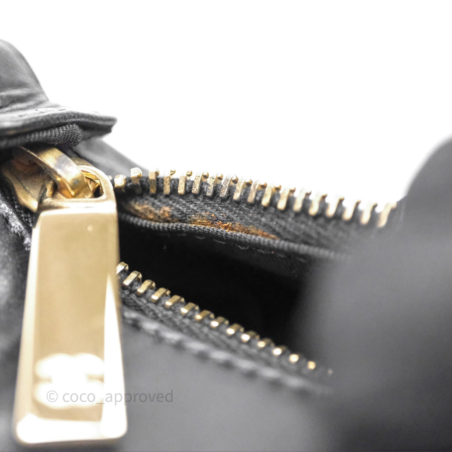 Chanel Vintage Chocolate Bar Shoulder Bag Black Lambskin