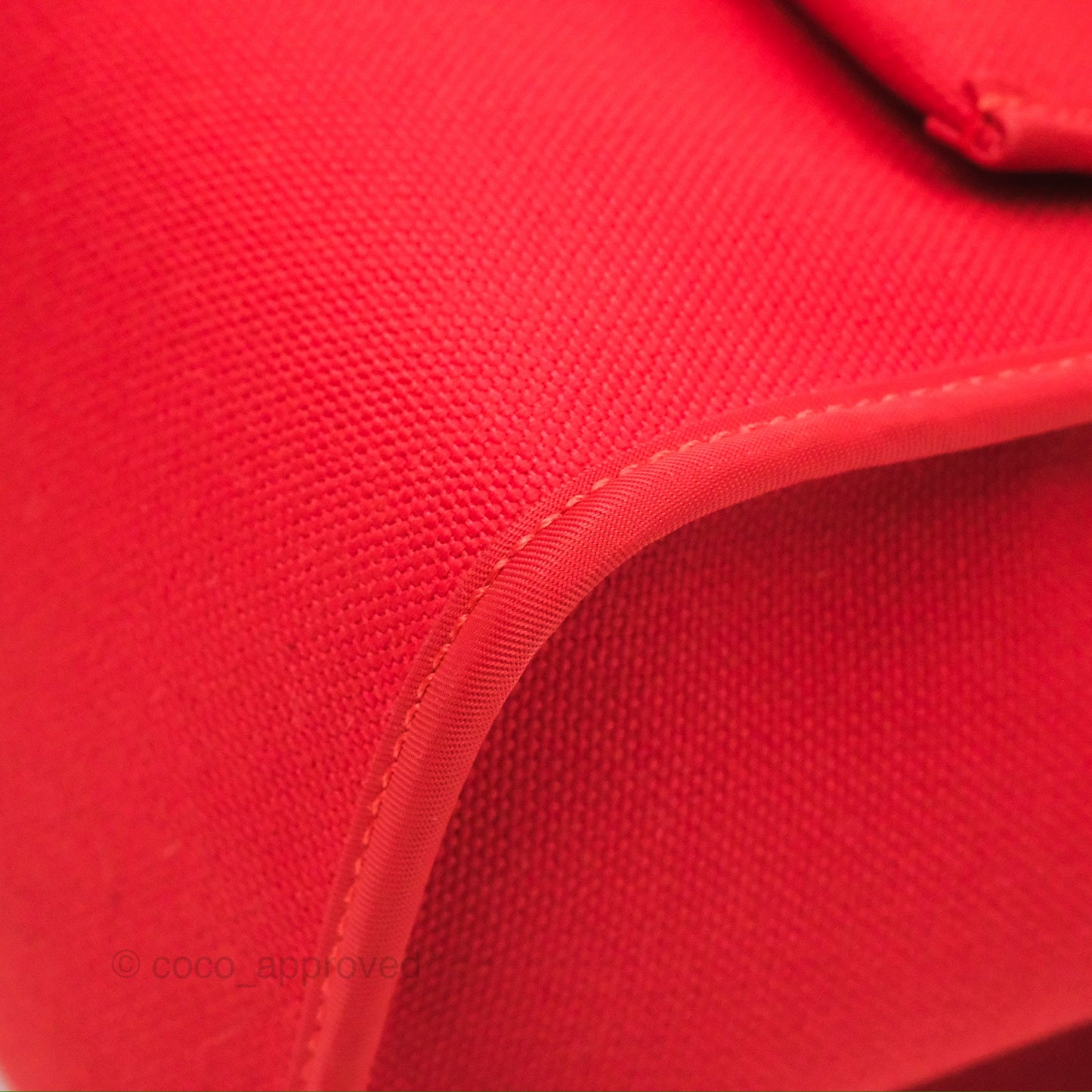 Hermès Herbag Zip 31 Retourne Red/Natural Canvas Palladium Hardware