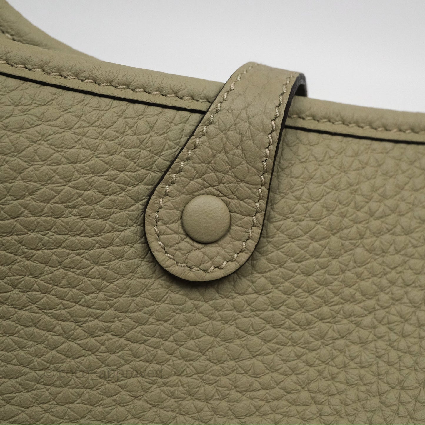 Hermès Mini Evelyne 16 Sauge Q1 Clemence Palladium Hardware