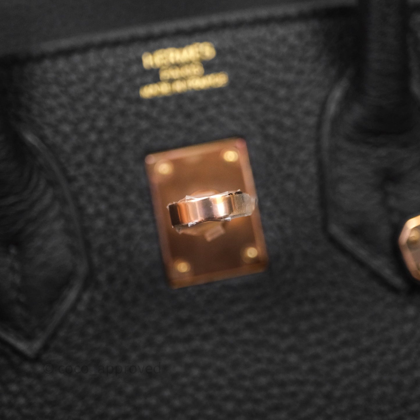 Hermes Birkin 25 Black 89 Togo Rose Gold Hardware
