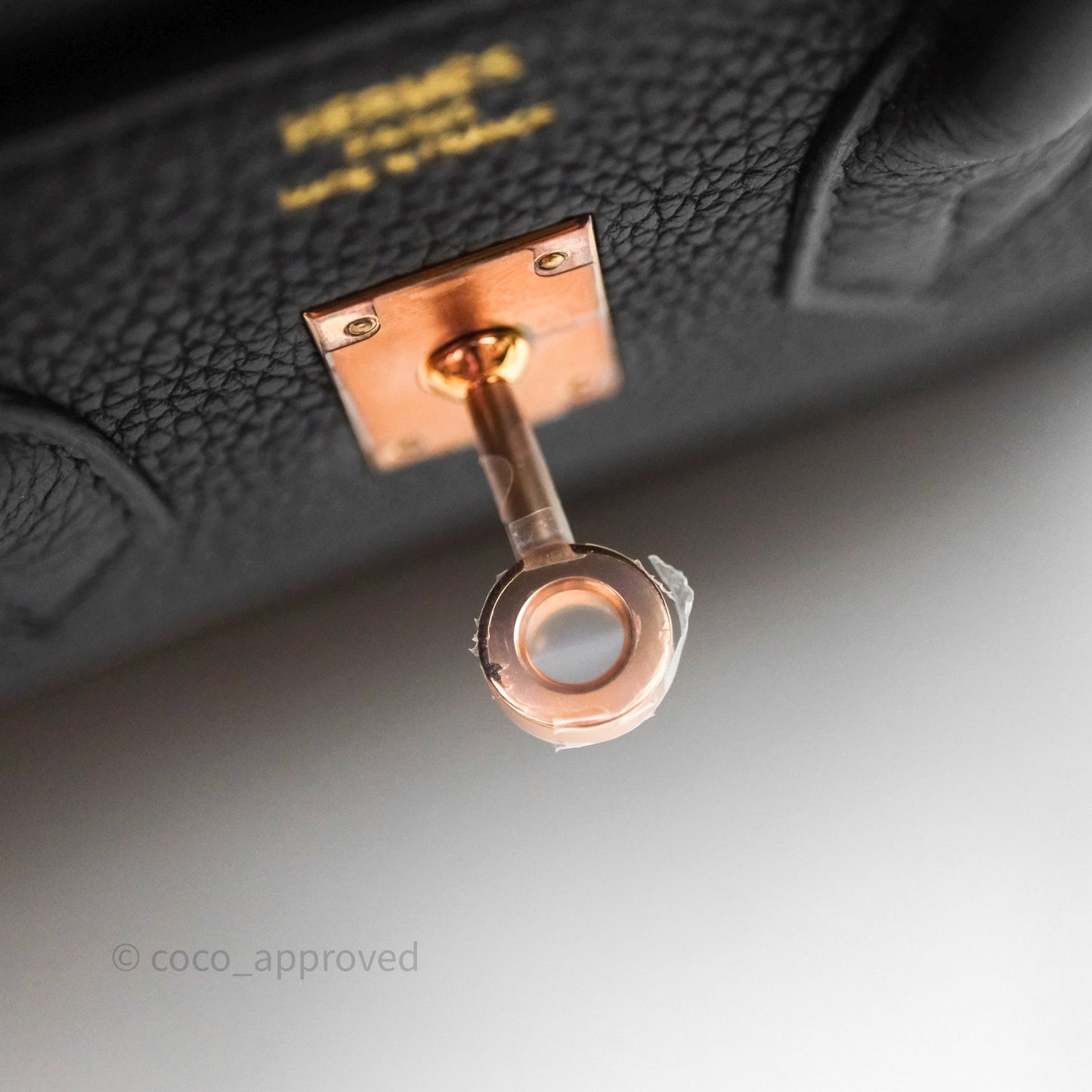 Hermes Birkin 25 Black 89 Togo Rose Gold Hardware