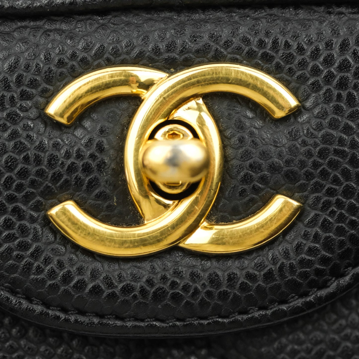 Chanel Quilted Single Flap Maxi Black Caviar Gold Hardware