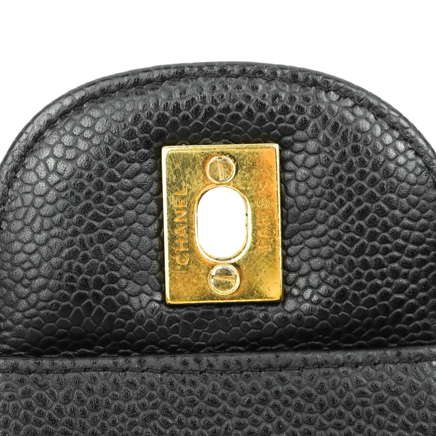 Chanel Quilted Single Flap Maxi Black Caviar Gold Hardware