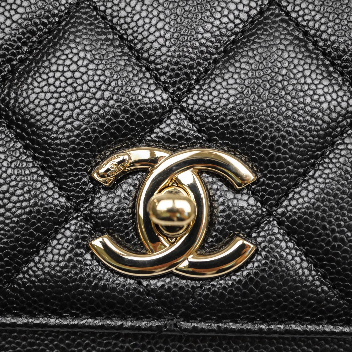 Chanel Quilted Small Business Affinity Flap Black Caviar Gold Hardware