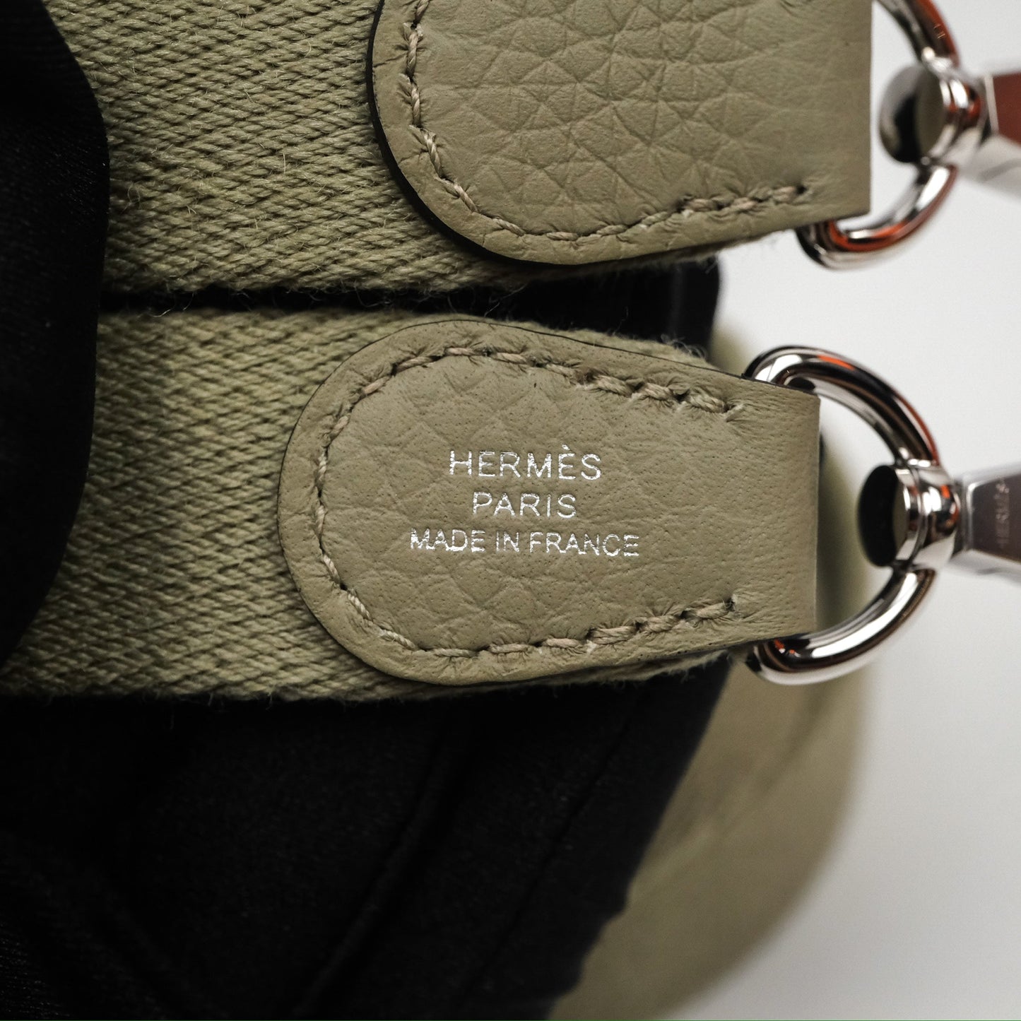 Hermès Mini Evelyne 16 Sauge Q1 Clemence Palladium Hardware