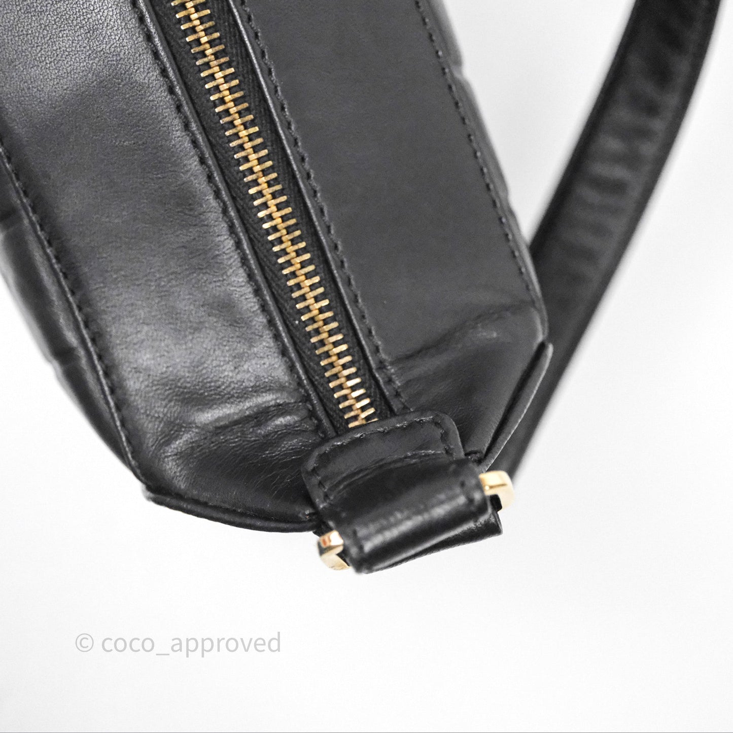 Chanel Vintage Chocolate Bar Shoulder Bag Black Lambskin