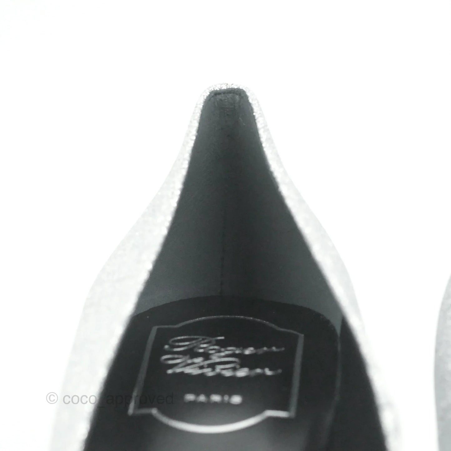 Roger Vivier Belle Vivier Trompette Crystal Pumps Silver Size 38.5