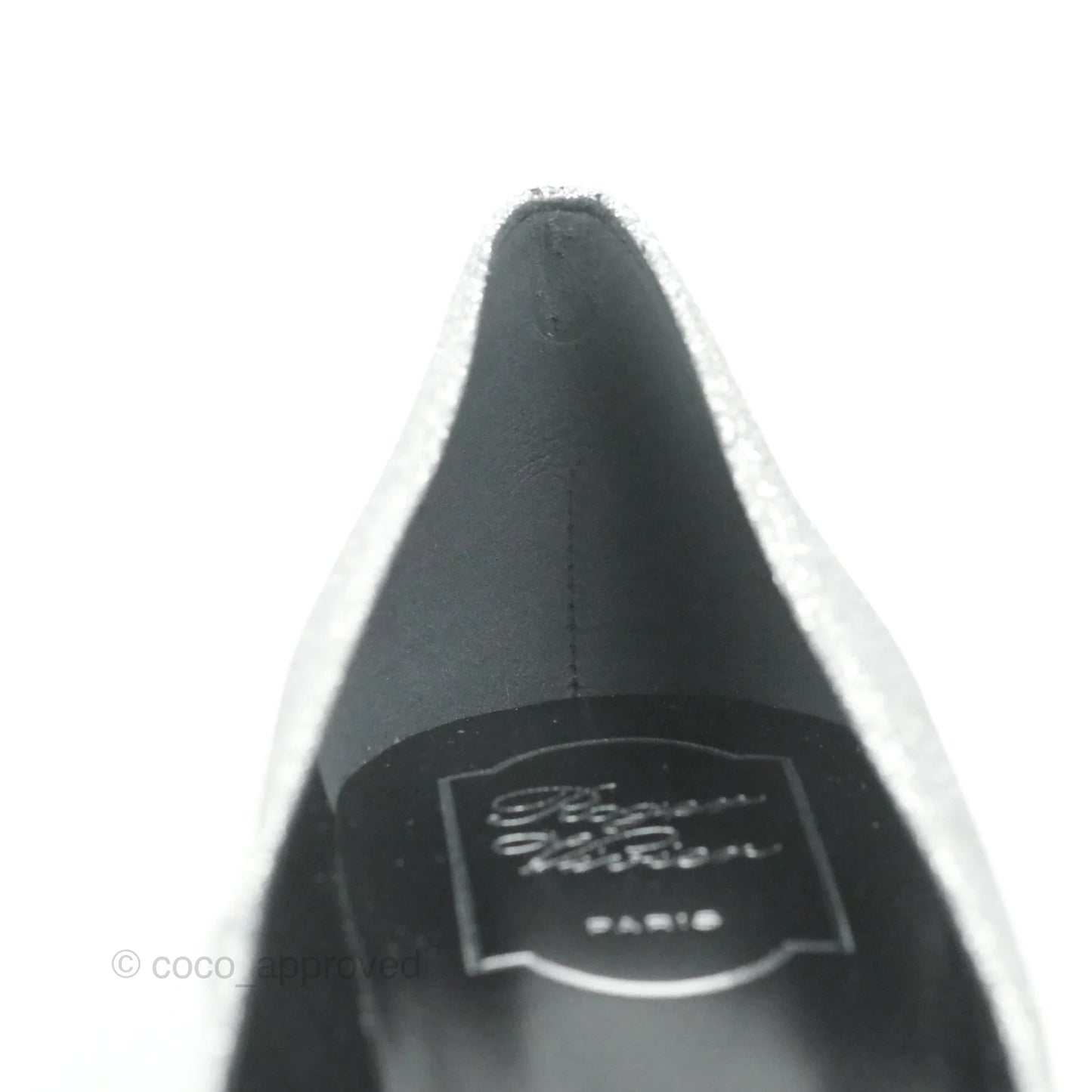 Roger Vivier Belle Vivier Trompette Crystal Pumps Silver Size 38.5