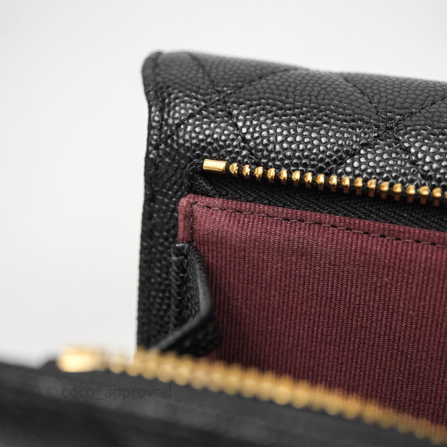 Chanel Quilted Mini Wallet on Chain WOC Black Caviar Gold Hardware