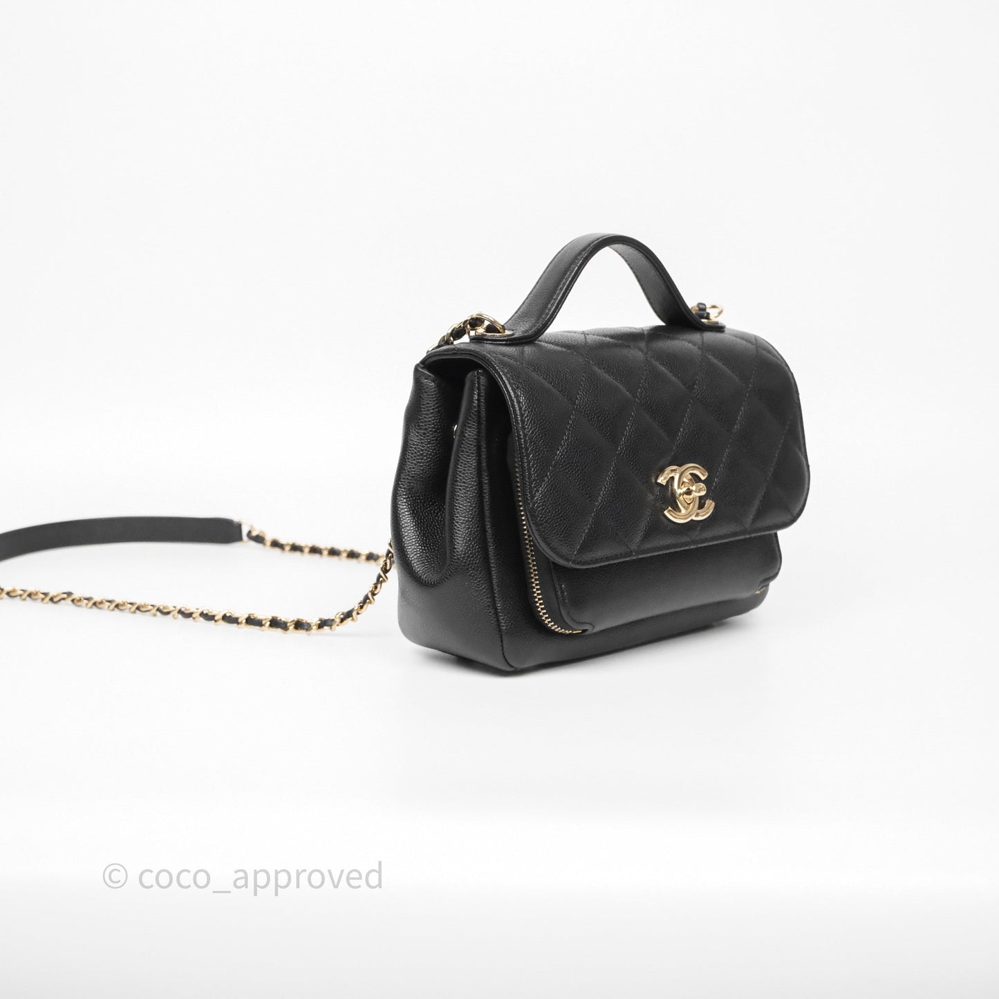 Chanel Quilted Small Business Affinity Flap Black Caviar Gold Hardware