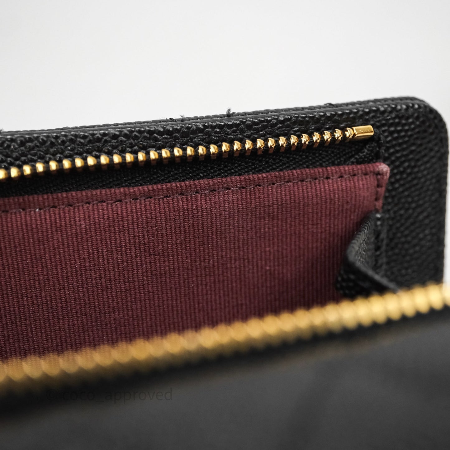 Chanel Quilted Mini Wallet on Chain WOC Black Caviar Gold Hardware