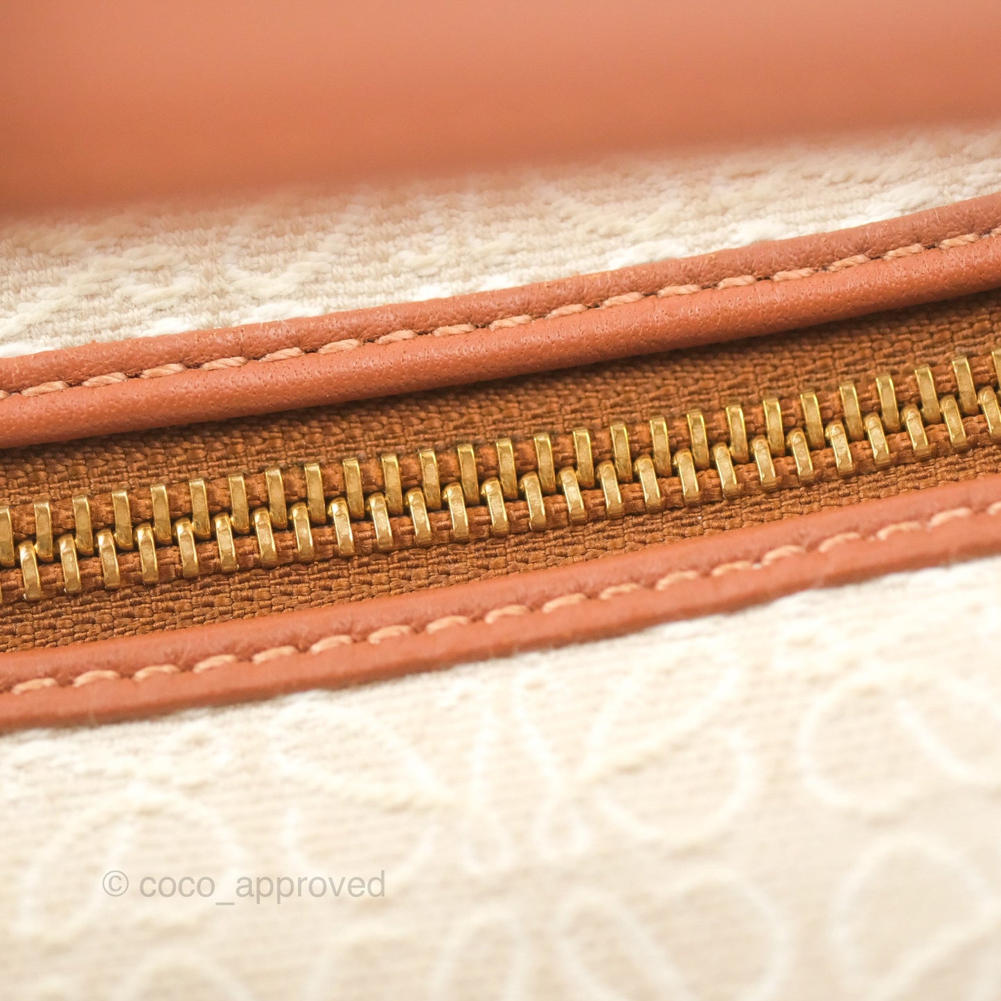 Loewe Small Cubi bag in Anagram Jacquard & Calfskin Ecru/Tan