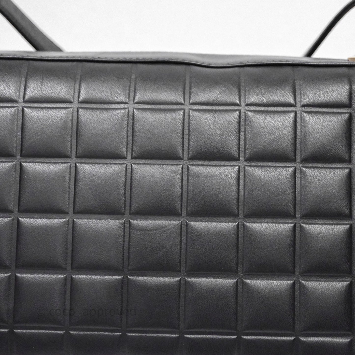Chanel Vintage Chocolate Bar Shoulder Bag Black Lambskin