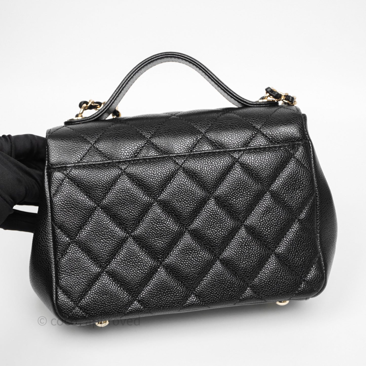 Chanel Quilted Small Business Affinity Flap Black Caviar Gold Hardware