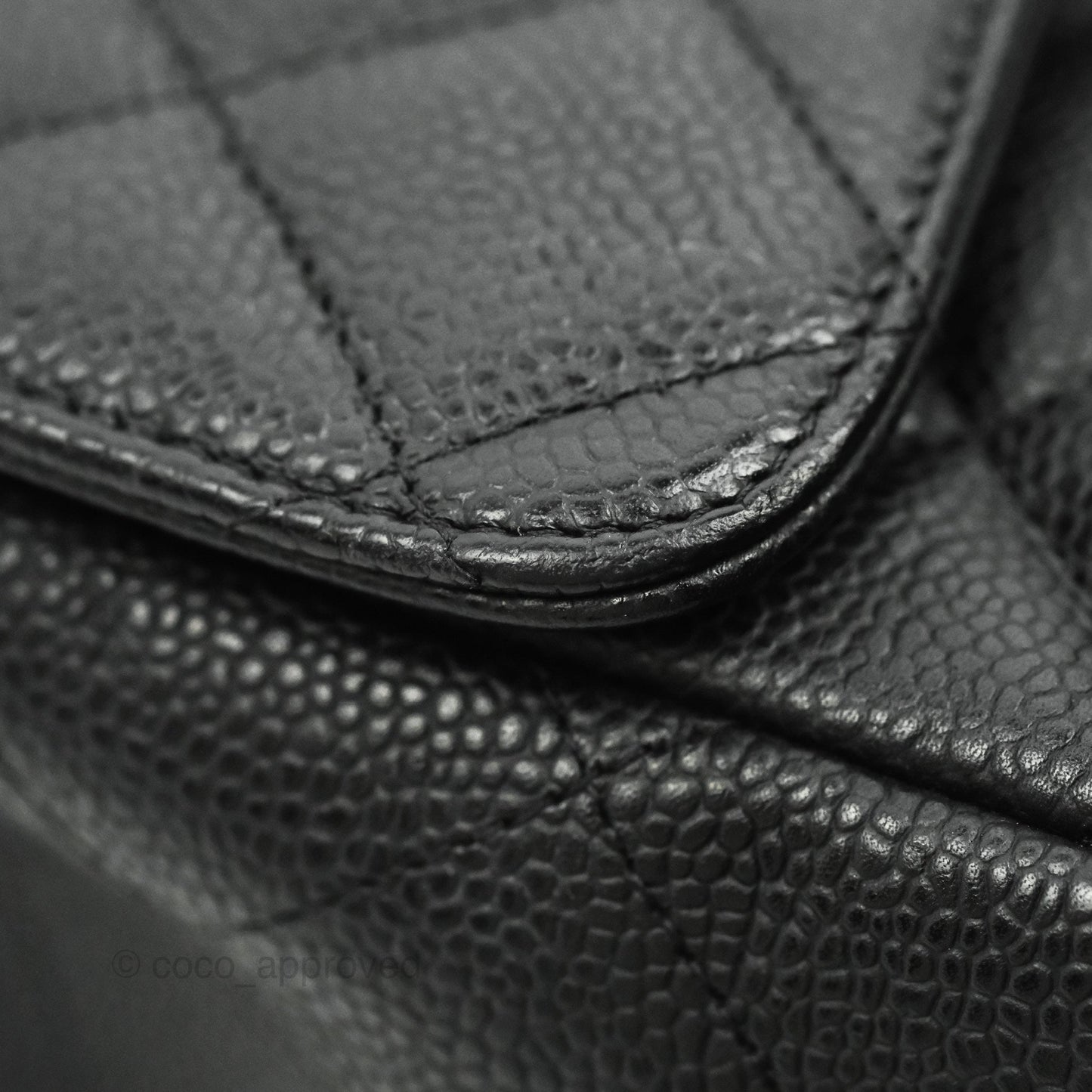 Chanel Quilted Single Flap Maxi Black Caviar Gold Hardware