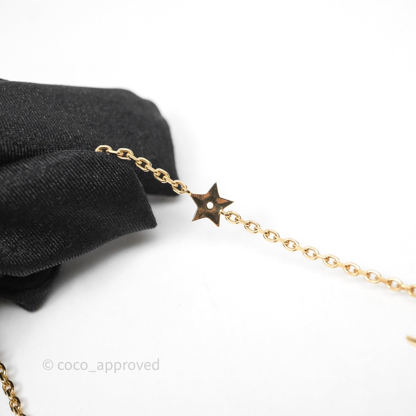 Christian Dior Logo Necklace Gold Tone