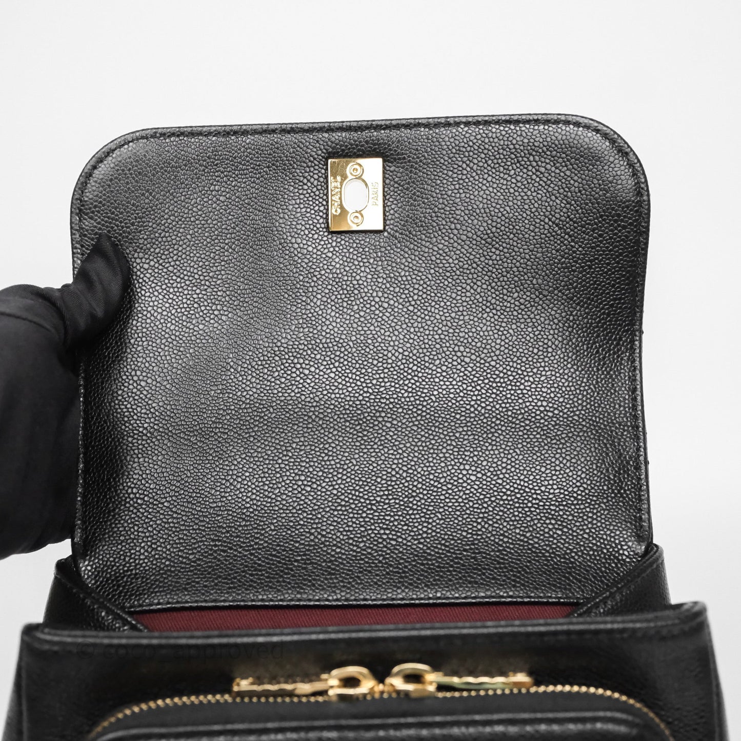 Chanel Quilted Small Business Affinity Flap Black Caviar Gold Hardware