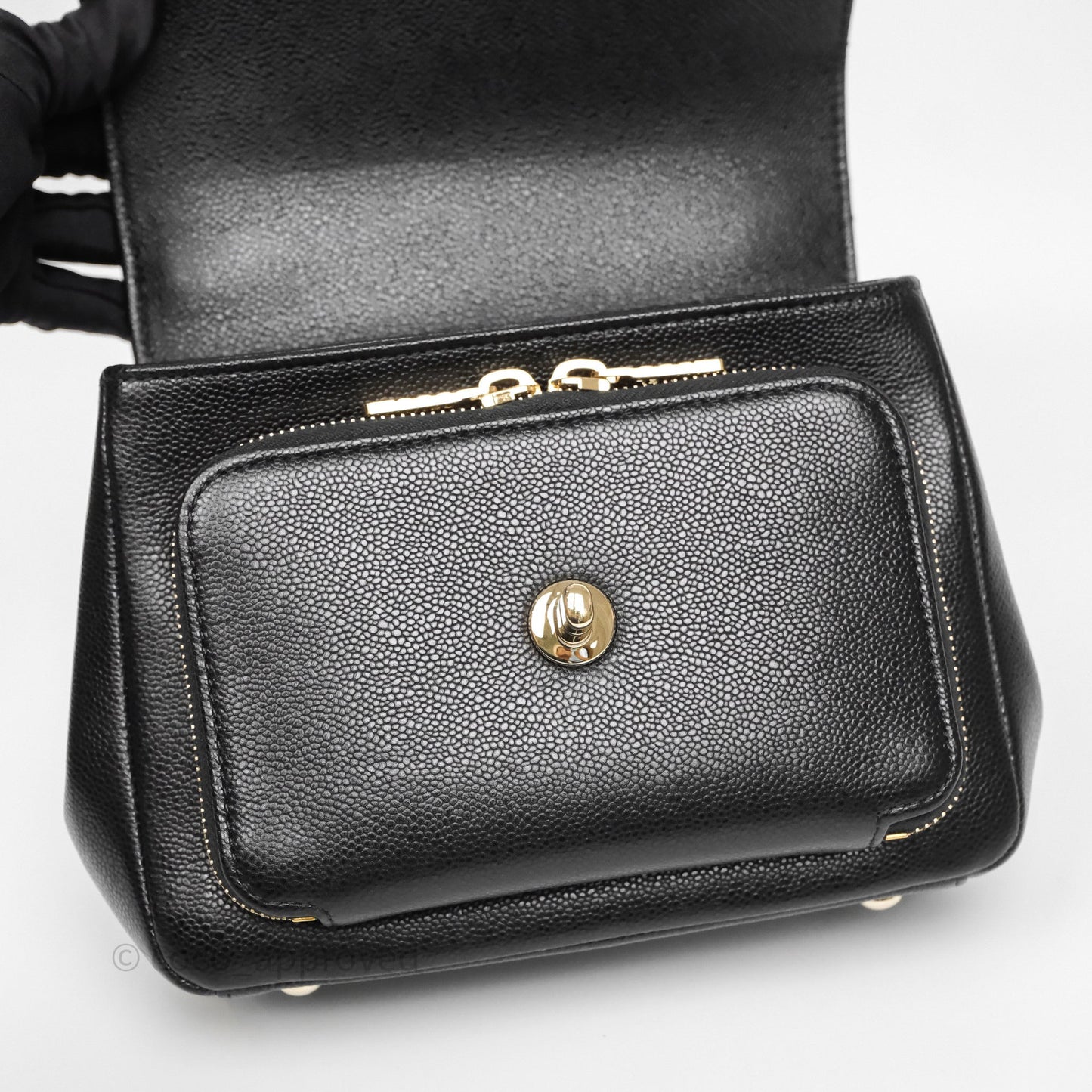 Chanel Quilted Small Business Affinity Flap Black Caviar Gold Hardware