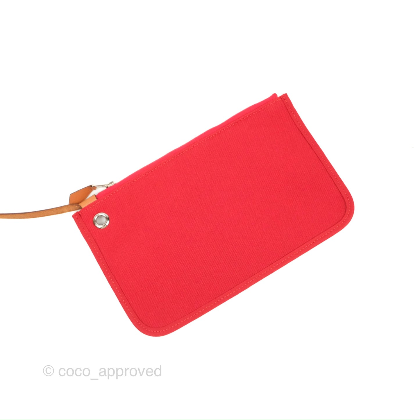 Hermès Herbag Zip 31 Retourne Red/Natural Canvas Palladium Hardware