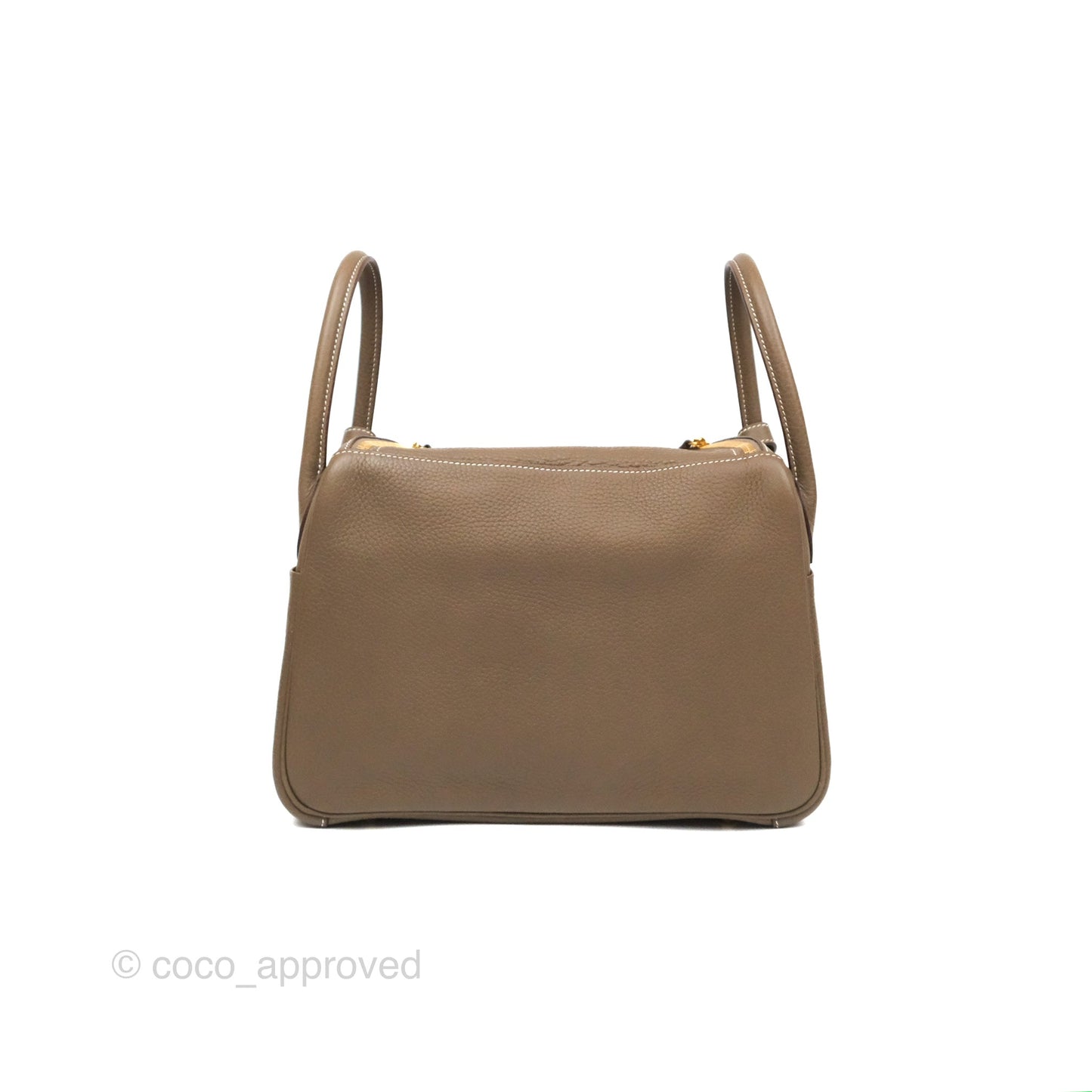 Hermès Lindy 30 Etoupe Clemence Gold Hardware