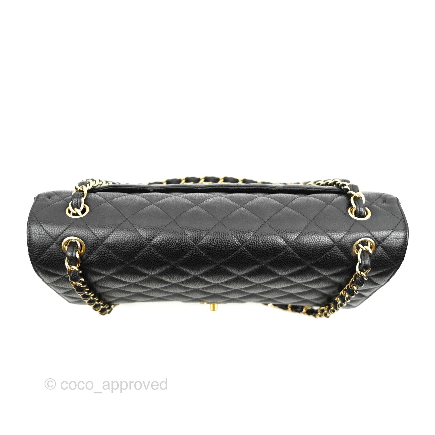 Chanel Quilted Single Flap Maxi Black Caviar Gold Hardware