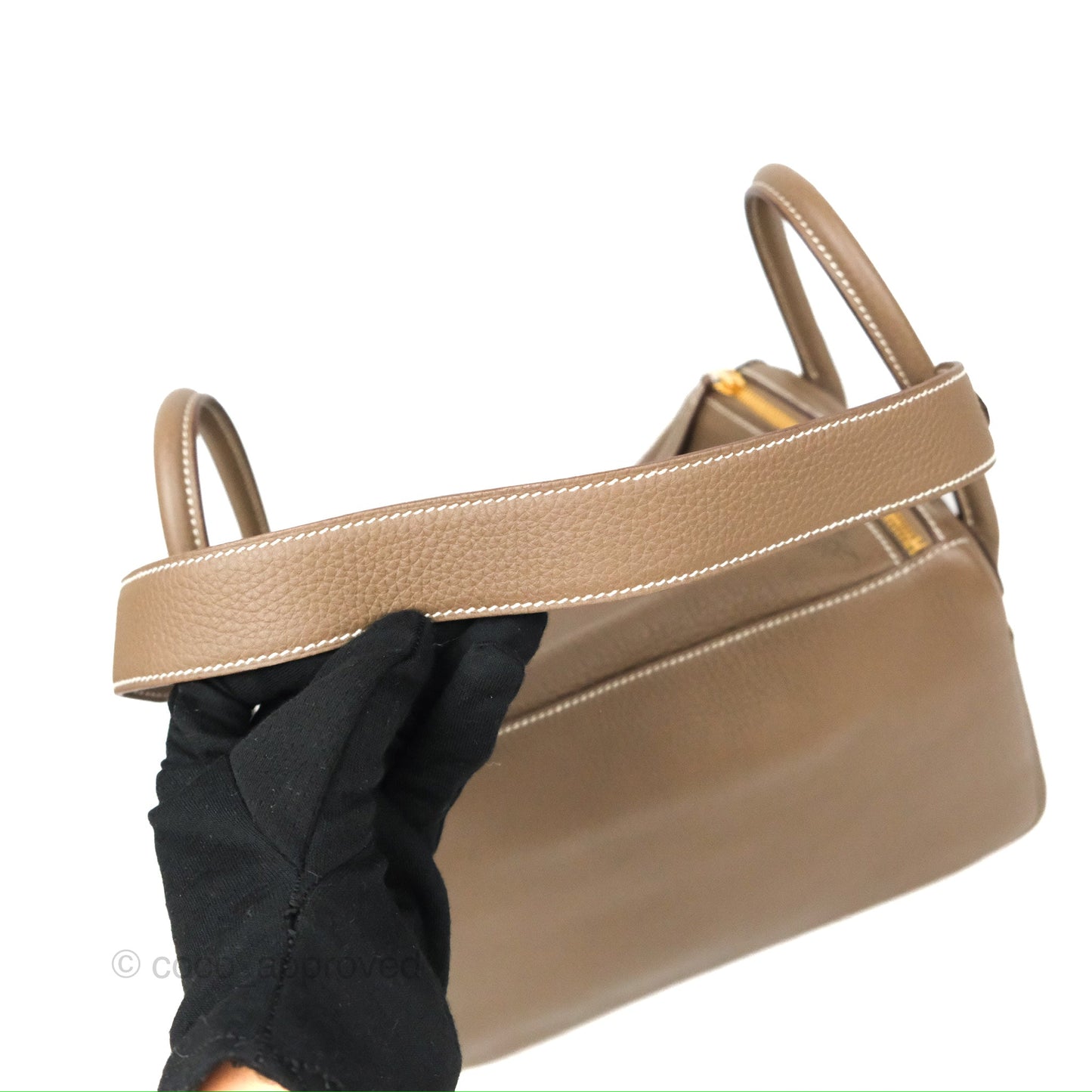 Hermès Lindy 30 Etoupe Clemence Gold Hardware