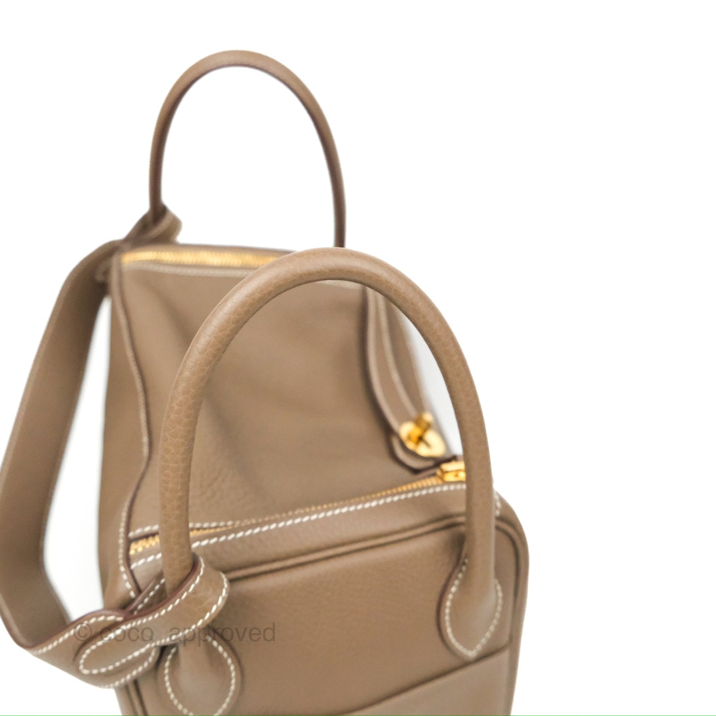 Hermès Lindy 30 Etoupe Clemence Gold Hardware