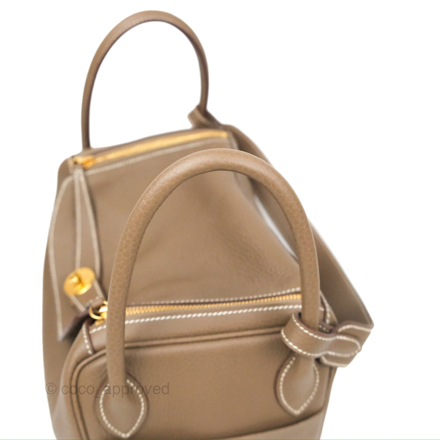 Hermès Lindy 30 Etoupe Clemence Gold Hardware