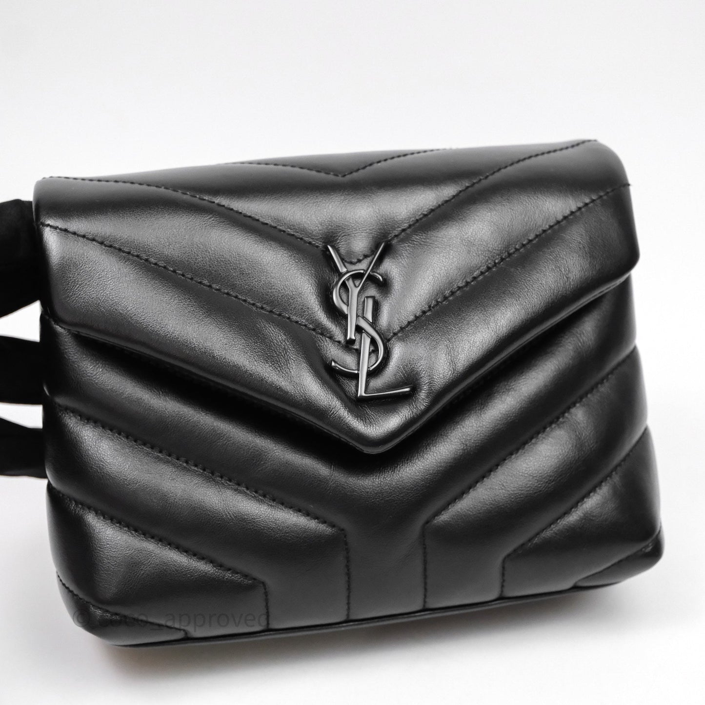 Saint Laurent Loulou Toy Quilted Leather Shoulder Bag Black