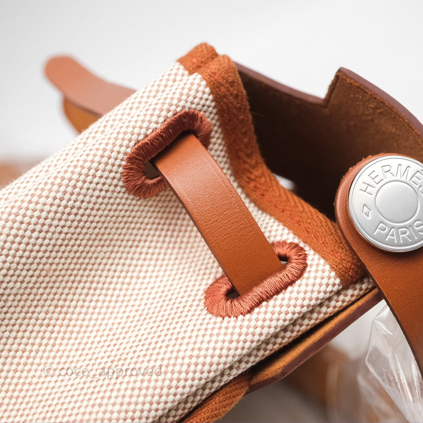 Hermes Mini Herbag Ecru Beige/ Fauve 34 Palladium Hardware