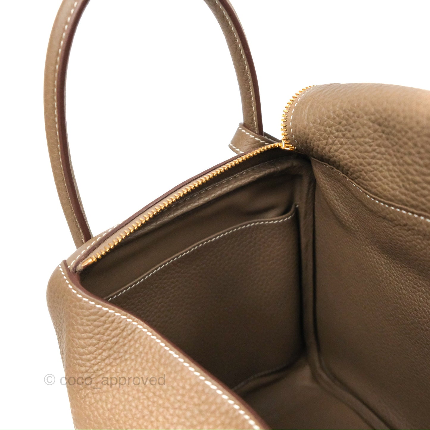 Hermès Lindy 30 Etoupe Clemence Gold Hardware