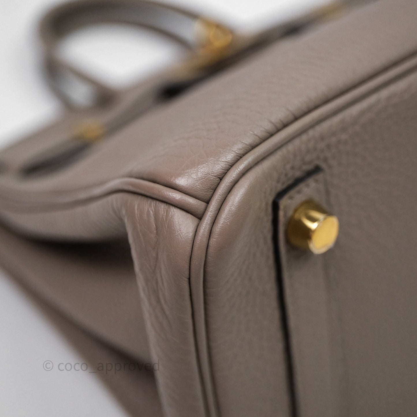 Hermes Birkin 25 Gris Asphalte M8 Togo Gold Hardware